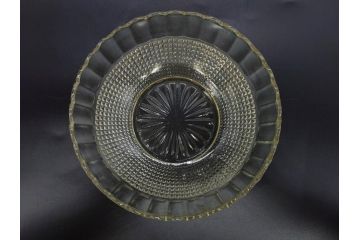 昭和初期〜中期　お部屋を華やかに彩るガラスボウル4点セット(深皿、深鉢、ガラス鉢、硝子、和ガラス)(R-082975)
