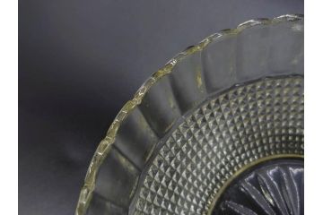 昭和初期〜中期　お部屋を華やかに彩るガラスボウル4点セット(深皿、深鉢、ガラス鉢、硝子、和ガラス)(R-082975)