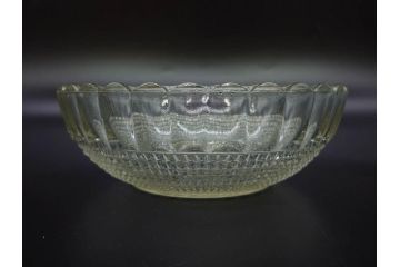 昭和初期〜中期　お部屋を華やかに彩るガラスボウル4点セット(深皿、深鉢、ガラス鉢、硝子、和ガラス)(R-082975)