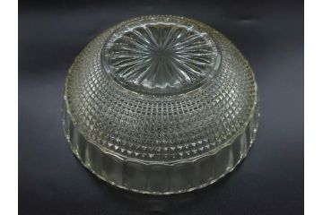昭和初期〜中期　お部屋を華やかに彩るガラスボウル4点セット(深皿、深鉢、ガラス鉢、硝子、和ガラス)(R-082975)
