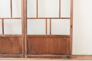 アンティーク建具　大正ロマン　和の空間を演出するガラス戸1枚(引き戸)(R-082988)