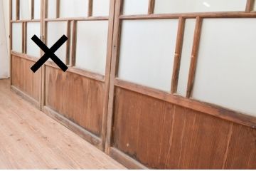 アンティーク建具　大正ロマン　和の空間を演出するガラス戸1枚(引き戸)(R-082988)