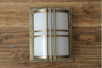 和製アンティーク　真鍮(ブラス)製　和の趣あふれる壁掛け照明カバー(照明カバー、ウォールランプカバー)(R-082990)