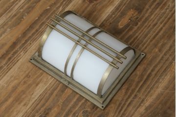 和製アンティーク　真鍮(ブラス)製　和の趣あふれる壁掛け照明カバー(照明カバー、ウォールランプカバー)(R-082990)