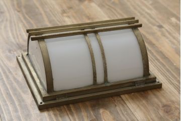 和製アンティーク　真鍮(ブラス)製　和の趣あふれる壁掛け照明カバー(照明カバー、ウォールランプカバー)(R-082990)