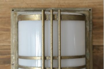 和製アンティーク　真鍮(ブラス)製　和の趣あふれる壁掛け照明カバー(照明カバー、ウォールランプカバー)(R-082990)