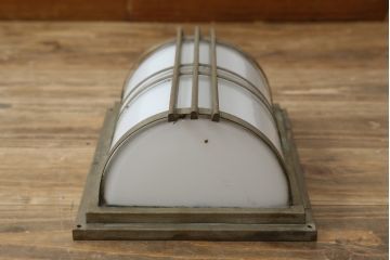 和製アンティーク　真鍮(ブラス)製　和の趣あふれる壁掛け照明カバー(照明カバー、ウォールランプカバー)(R-082990)