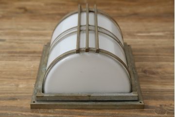 和製アンティーク　真鍮(ブラス)製　和の趣あふれる壁掛け照明カバー(照明カバー、ウォールランプカバー)(R-082990)