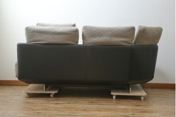 中古　超美品!!　展示品　arflex(アルフレックス)　BRERA(ブレラ)　Sergio Brioschiデザイン　クッション付き!!　モダンで洗練されたデザインが光るコーナーソファ(185L・180PL、カウチソファ、ペニンシュラ、L字型、3人掛け、4人掛け、トリプルソファ、レザー、牛革、XDA)(定価約312万円)(R-082993)