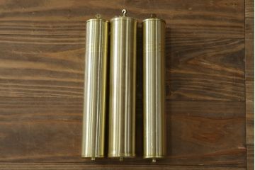 中古　高級品!!　オリエンタルデザイン　ドイツ製ムーブメント　黒塗りに金蒔絵風の絵柄が美しいホールクロック(時計台、振り子時計、ディスプレイ)(R-082994)