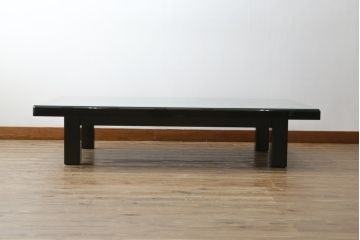 中古　美品　輪島塗り　ガラス天板付き　上品な佇まいが魅力的な座卓(ローテーブル、センターテーブル、リビングテーブル)(定価約180万円)(R-082995)