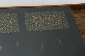 中古　美品　輪島塗り　ガラス天板付き　上品な佇まいが魅力的な座卓(ローテーブル、センターテーブル、リビングテーブル)(定価約180万円)(R-082995)