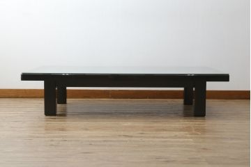 中古　美品　輪島塗り　ガラス天板付き　上品な佇まいが魅力的な座卓(ローテーブル、センターテーブル、リビングテーブル)(定価約180万円)(R-082995)