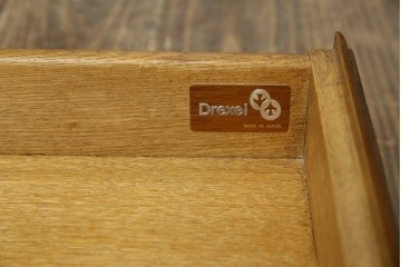 中古　美品　DREXEL HERITAGE(ドレクセルヘリテイジ)　フレンチスタイル　上品でエレガントなバール杢天板のデスク(机、コンソールテーブル)(R-083001)