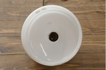 和製アンティーク　竹文様　カットガラス　レトロな切子が奥ゆかしい雰囲気を醸し出す天井照明(吊り下げ照明、シェード、ペンダントライト、電笠)(R-083007)