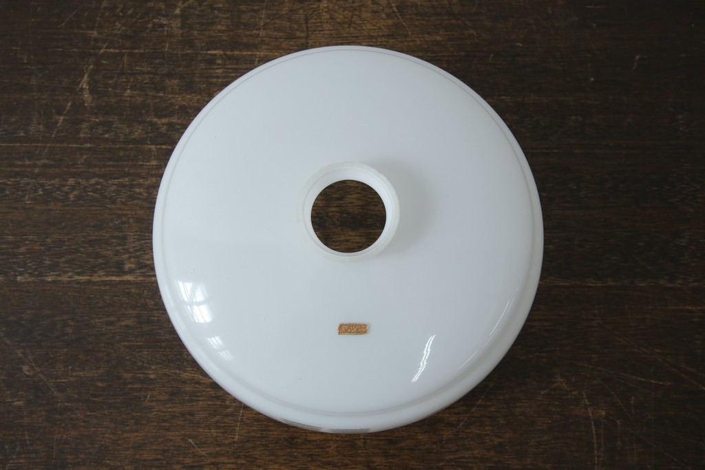 和製アンティーク　竹文様　カットガラス　レトロな切子が奥ゆかしい雰囲気を醸し出す天井照明　(R-083007)