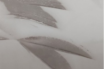 和製アンティーク　竹文様　カットガラス　レトロな切子が奥ゆかしい雰囲気を醸し出す天井照明　(R-083007)