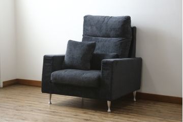 中古　超美品　高級品　TAKUMI(匠)ソファ　RIAN(利庵)シリーズ　PF　ハイバックソファ　ゆったりとした寛ぎの時間を演出する一人掛けソファ(1P、1人掛け、イス、椅子)(定価約50万円)(R-083012)