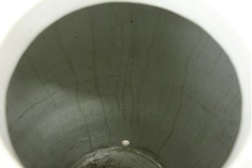 和製アンティーク　超特大!!　花器に最適!!　明治期　伊万里　白磁　古い造り酒屋の味わい深い大酒甕(酒壺、酒器、かめ、つぼ、壷)(R-083014)