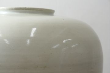 和製アンティーク　超特大!!　花器に最適!!　明治期　伊万里　白磁　古い造り酒屋の味わい深い大酒甕(酒壺、酒器、かめ、つぼ、壷)(R-083014)