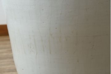 和製アンティーク　超特大!!　花器に最適!!　明治期　伊万里　白磁　古い造り酒屋の味わい深い大酒甕(酒壺、酒器、かめ、つぼ、壷)(R-083014)