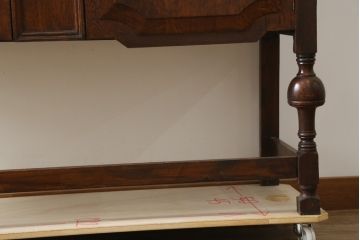 イギリスアンティーク　オーク材　アールデコ　気品を感じるミラーバックサイドボード(収納棚、戸棚、サイドキャビネット、英国)(R-083017)