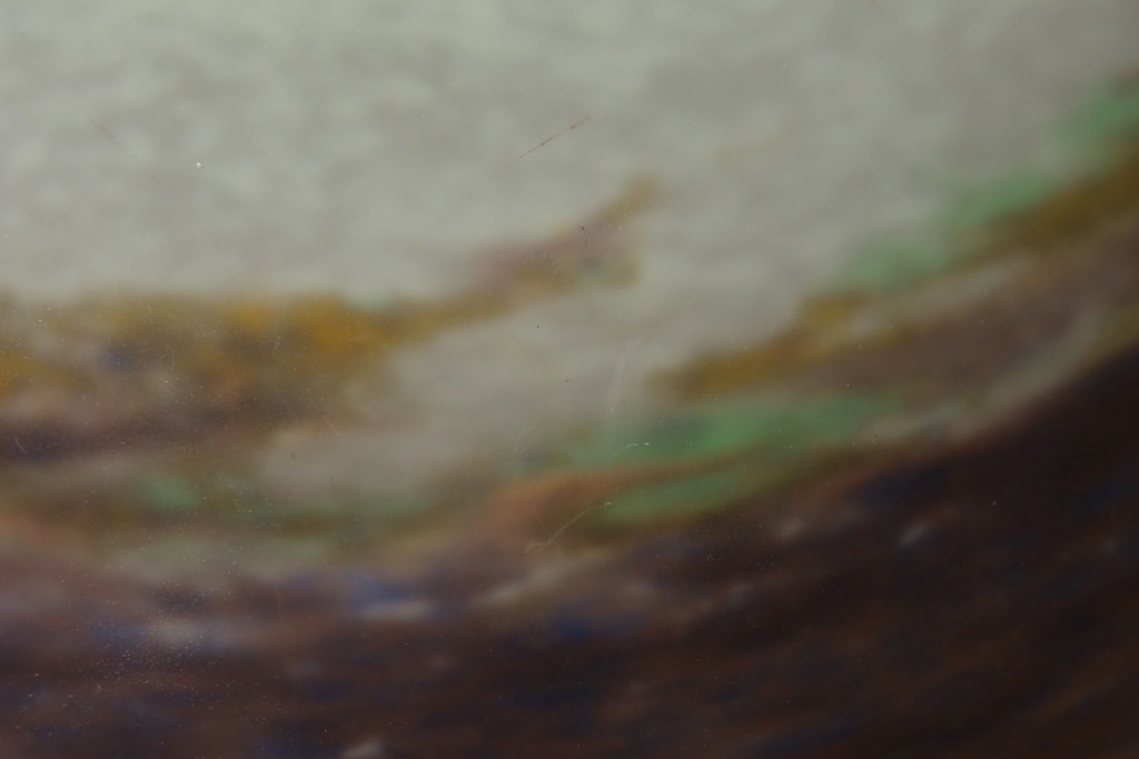 フランスアンティーク　アールヌーヴォー　アール・デコ期　ミューラー兄弟(Muller Freres Luneville)　優美な色彩でヨーロッパ的な品格と温もりを感じる吊り下げ照明　(R-083019)