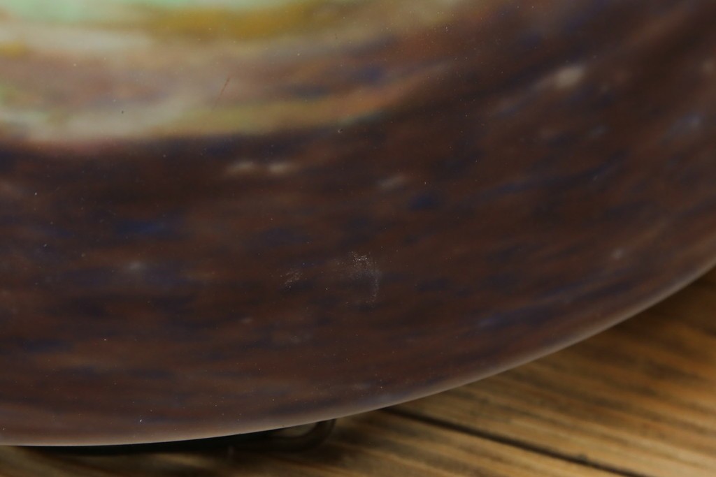 フランスアンティーク　アールヌーヴォー　アール・デコ期　ミューラー兄弟(Muller Freres Luneville)　優美な色彩でヨーロッパ的な品格と温もりを感じる吊り下げ照明　(R-083019)