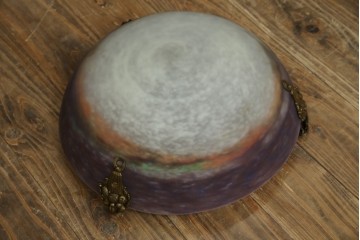 フランスアンティーク　アールヌーヴォー　アール・デコ期　ミューラー兄弟(Muller Freres Luneville)　優美な色彩でヨーロッパ的な品格と温もりを感じる吊り下げ照明　(R-083019)