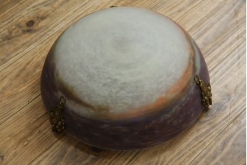 フランスアンティーク　アールヌーヴォー　アール・デコ期　ミューラー兄弟(Muller Freres Luneville)　優美な色彩でヨーロッパ的な品格と温もりを感じる吊り下げ照明　(R-083019)