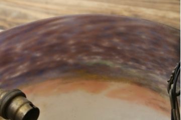 フランスアンティーク　アールヌーヴォー　アール・デコ期　ミューラー兄弟(Muller Freres Luneville)　優美な色彩でヨーロッパ的な品格と温もりを感じる吊り下げ照明(天助照明、ペンダントライト)(R-083019)