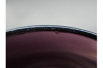 戦前　当時物　切子　色被せ　紫　繊細なカットが美しく上品な雰囲気のグラス4客セット(コップ、タンブラー、和ガラス、硝子)(R-083029)