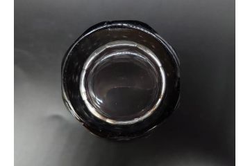 戦前　当時物　切子　色被せ　紫　繊細なカットが美しく上品な雰囲気のグラス4客セット(コップ、タンブラー、和ガラス、硝子)(R-083029)