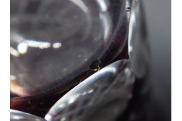 戦前　当時物　切子　色被せ　紫　繊細なカットが美しく上品な雰囲気のグラス4客セット(コップ、タンブラー、和ガラス、硝子)(R-083029)
