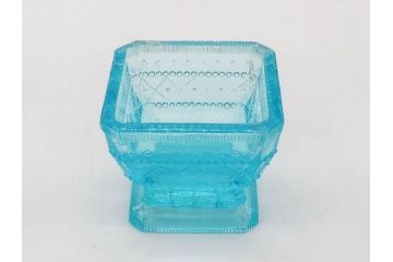 大正〜昭和初期　菓子型　ギヤマン　涼やかな雰囲気の小鉢3点セット(深皿、深鉢、和ガラス、硝子)(R-083030)
