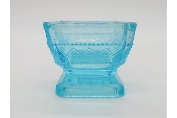 大正〜昭和初期　菓子型　ギヤマン　涼やかな雰囲気の小鉢3点セット(深皿、深鉢、和ガラス、硝子)(R-083030)
