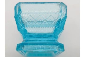 大正〜昭和初期　菓子型　ギヤマン　涼やかな雰囲気の小鉢3点セット(深皿、深鉢、和ガラス、硝子)(R-083030)