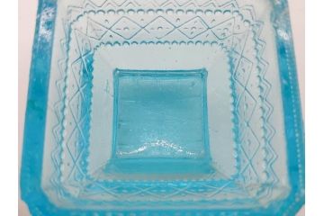 大正〜昭和初期　菓子型　ギヤマン　涼やかな雰囲気の小鉢3点セット(深皿、深鉢、和ガラス、硝子)(R-083030)