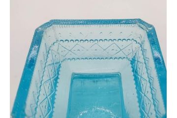大正〜昭和初期　菓子型　ギヤマン　涼やかな雰囲気の小鉢3点セット(深皿、深鉢、和ガラス、硝子)(R-083030)