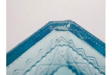 大正〜昭和初期　菓子型　ギヤマン　涼やかな雰囲気の小鉢3点セット(深皿、深鉢、和ガラス、硝子)(R-083030)