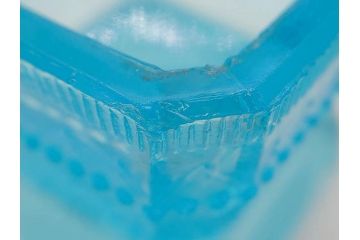 大正〜昭和初期　菓子型　ギヤマン　涼やかな雰囲気の小鉢3点セット(深皿、深鉢、和ガラス、硝子)(R-083030)