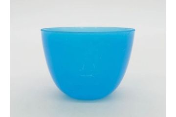大正〜昭和初期　菓子型　ギヤマン　涼やかな雰囲気の小鉢3点セット(深皿、深鉢、和ガラス、硝子)(R-083030)