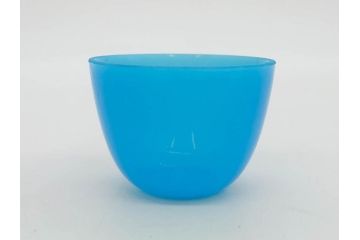大正〜昭和初期　菓子型　ギヤマン　涼やかな雰囲気の小鉢3点セット(深皿、深鉢、和ガラス、硝子)(R-083030)