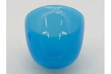 大正〜昭和初期　菓子型　ギヤマン　涼やかな雰囲気の小鉢3点セット(深皿、深鉢、和ガラス、硝子)(R-083030)