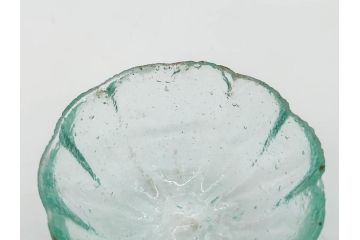 大正〜昭和初期　菓子型　ギヤマン　涼やかな雰囲気の小鉢3点セット(深皿、深鉢、和ガラス、硝子)(R-083030)