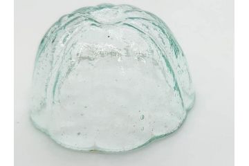 大正〜昭和初期　菓子型　ギヤマン　涼やかな雰囲気の小鉢3点セット(深皿、深鉢、和ガラス、硝子)(R-083030)