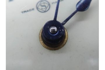 ジャンク品　戦前　精工舎(SEIKOSHA、セイコー)　ゼンマイ式　繊細なデザインが目を引く置時計(置き時計、日本製、ガラス、硝子)(R-083031)