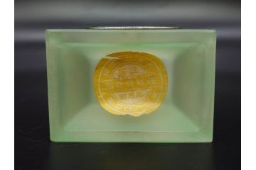 ジャンク品　戦前　精工舎(SEIKOSHA、セイコー)　ゼンマイ式　繊細なデザインが目を引く置時計(置き時計、日本製、ガラス、硝子)(R-083031)