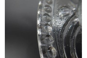 戦前　レース　様々なデザインが楽しめるガラス皿4枚セット(波、小皿、和ガラス、硝子)(R-083036)