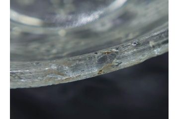 戦前　プレスガラス　レース　ガーター勲章　波に千鳥　繊細な模様が映えるガラス皿5枚セット(小皿、和ガラス、硝子)(R-083037)